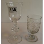 Shilbottle glass and Victorian glass rummer