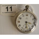 Omega military pocket watch, signed movement