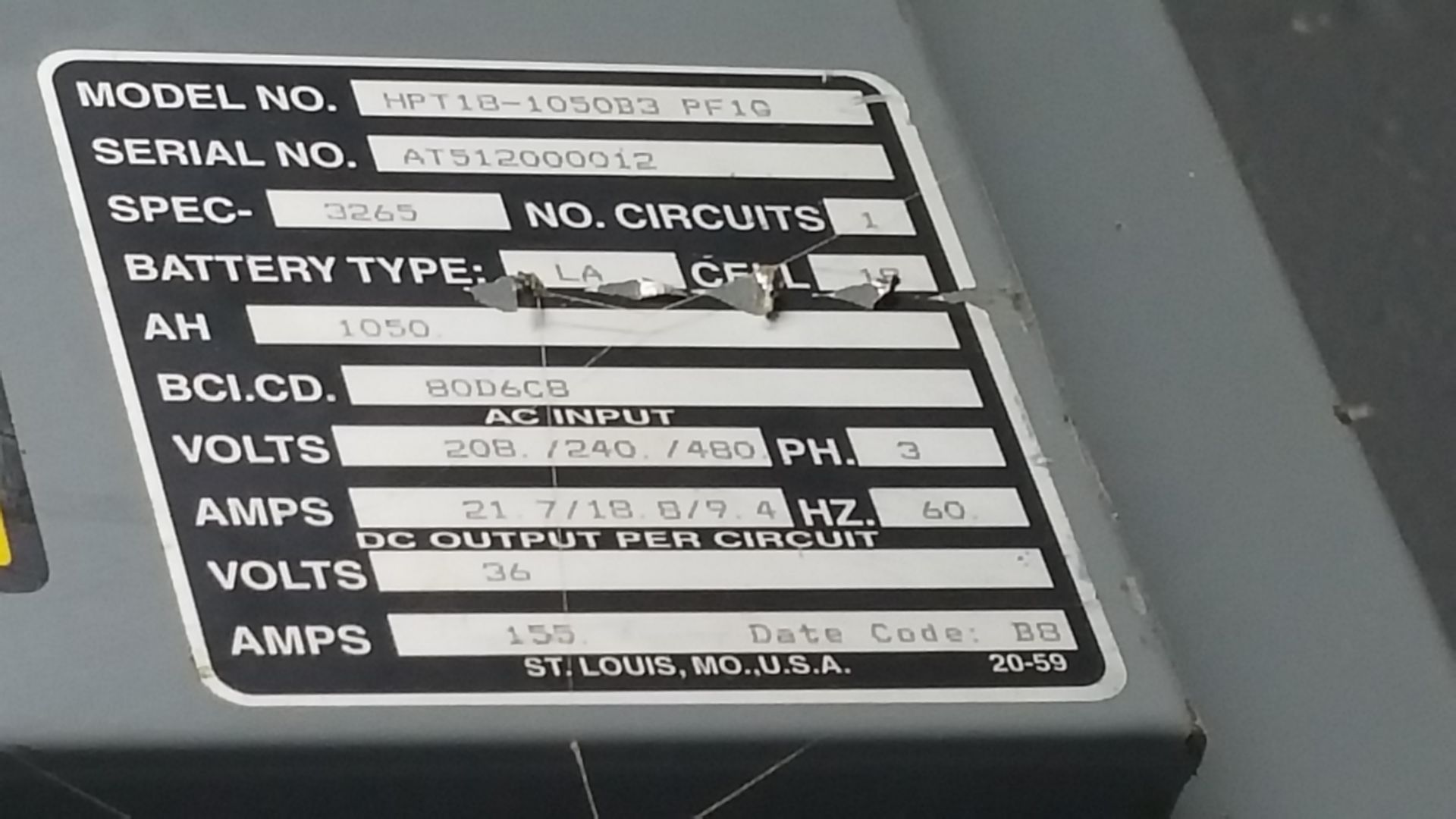 Power Factor Forklift Battery Charger - Image 2 of 2