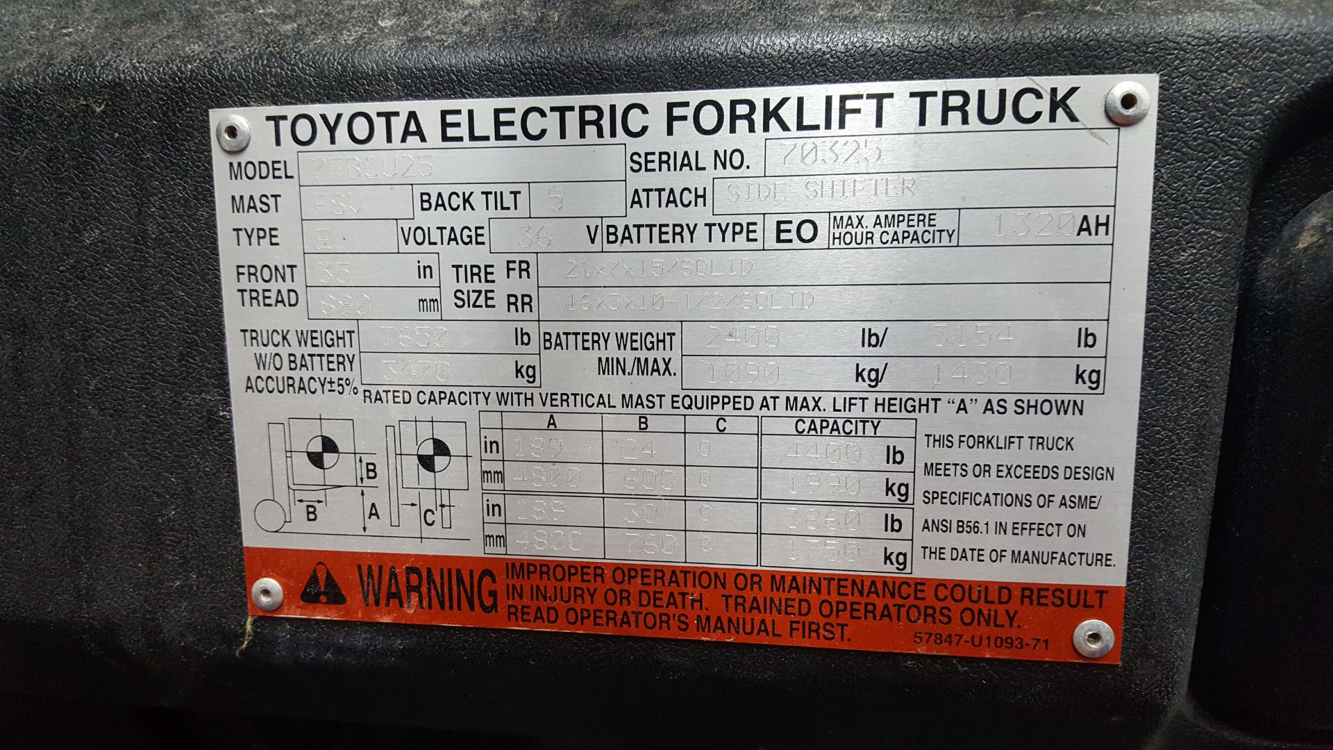 Toyota Forklift - Image 5 of 6