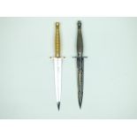 An H. G. Long & Co commemorative commando knife, 17.5cm flattened diamond section blade etched