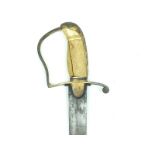 An early 19th Century American Cavalry Officer's sabre, 76cm sharply curved blade, double edged at