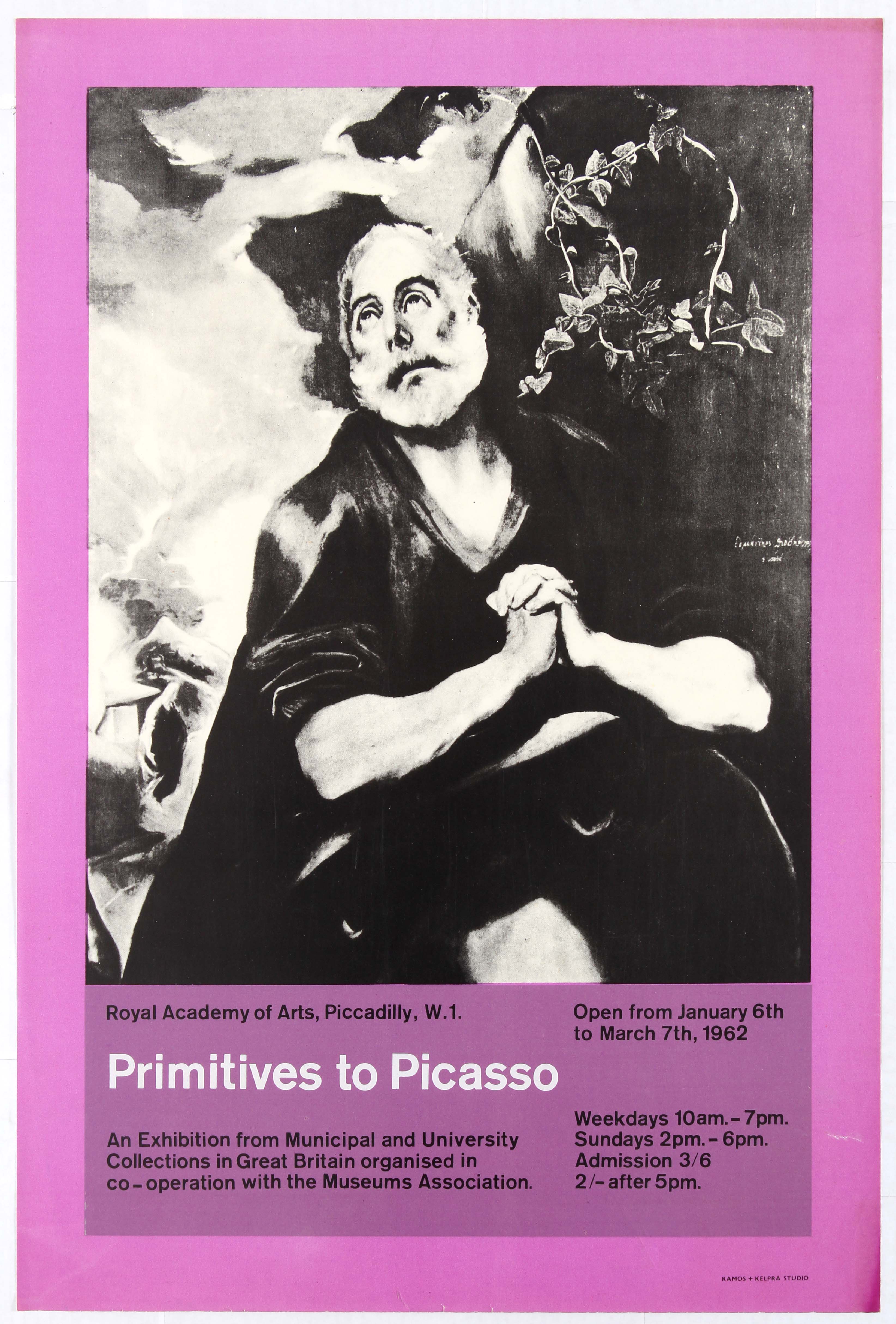 Advertising Poster Royal Academy of Arts Primitives to Picasso