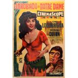 Argentine Movie Poster for the French film The Hunchback of Notre Dame Directed by Jean Delannoy