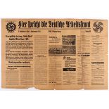 Nazi Propaganda poster - The Voice of the German Labour Front - Wall Newspaper - Episode 36