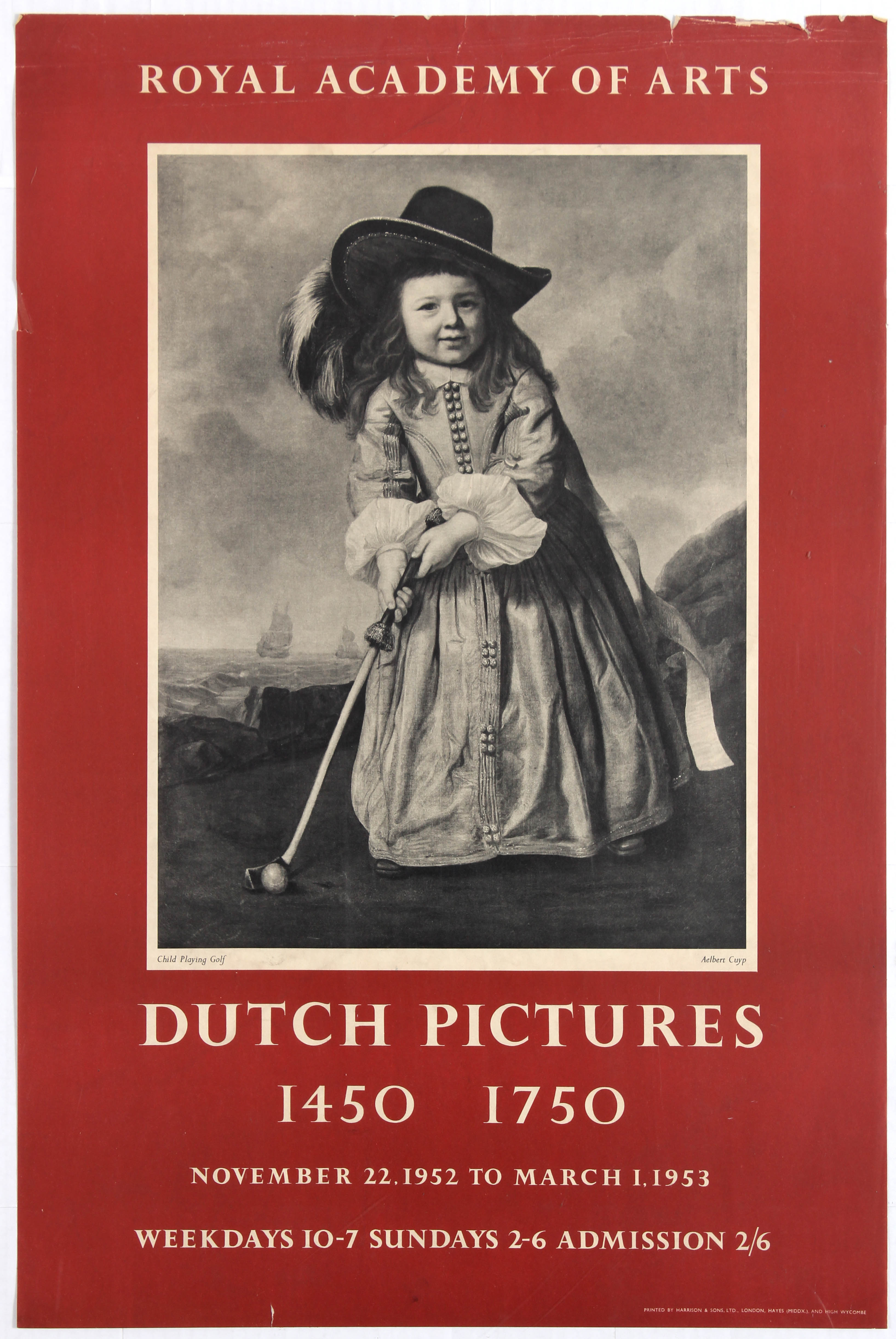 Advertising Poster Royal Academy of Arts Dutch Pictures 1450 1750