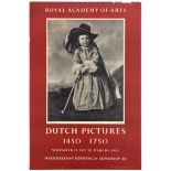 Advertising Poster Royal Academy of Arts Dutch Pictures 1450 1750