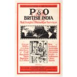 Travel Poster P&O and British India Mail, Freight & Passenger Services