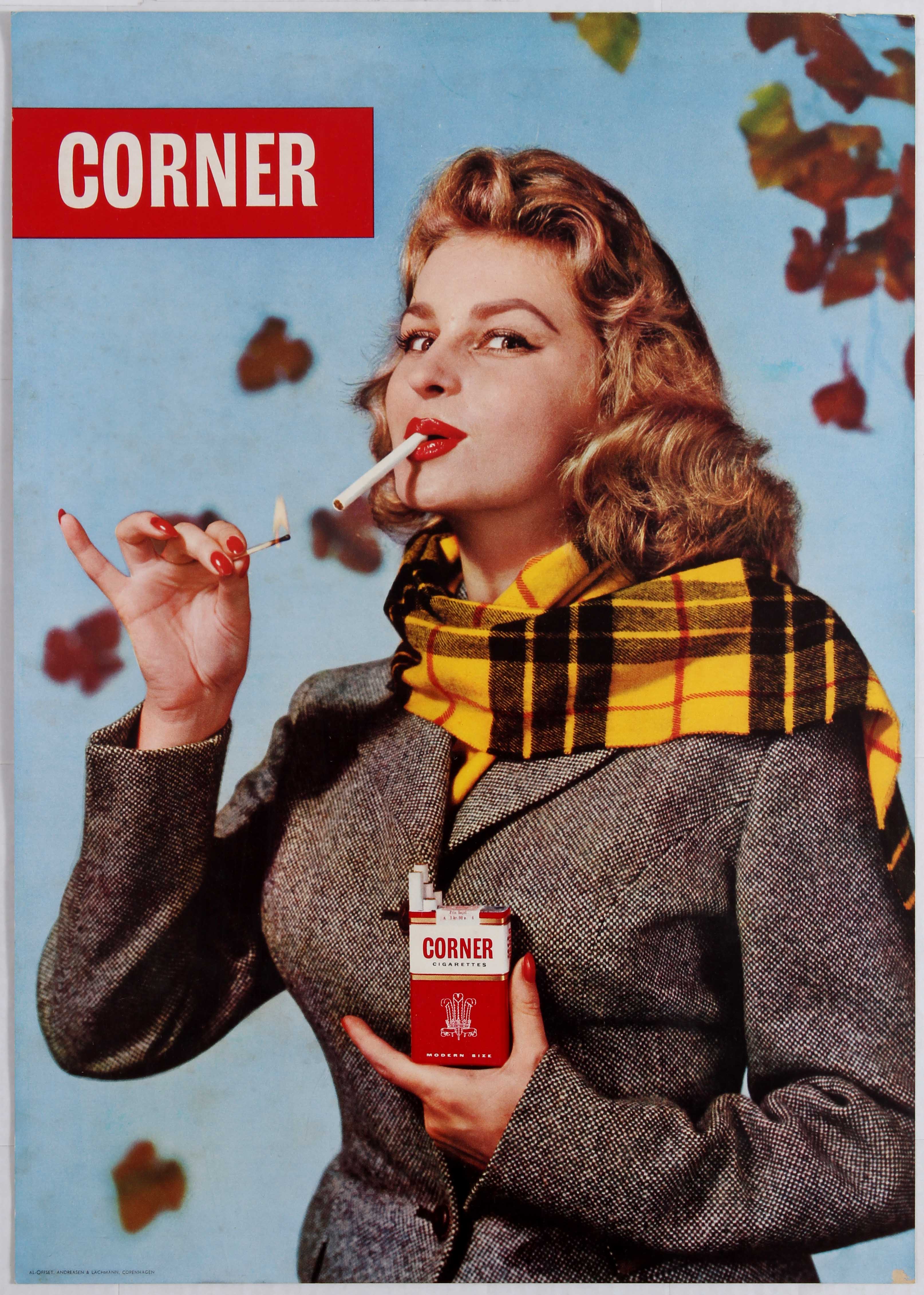 Advertising Poster Corner Cigarettes Advertising