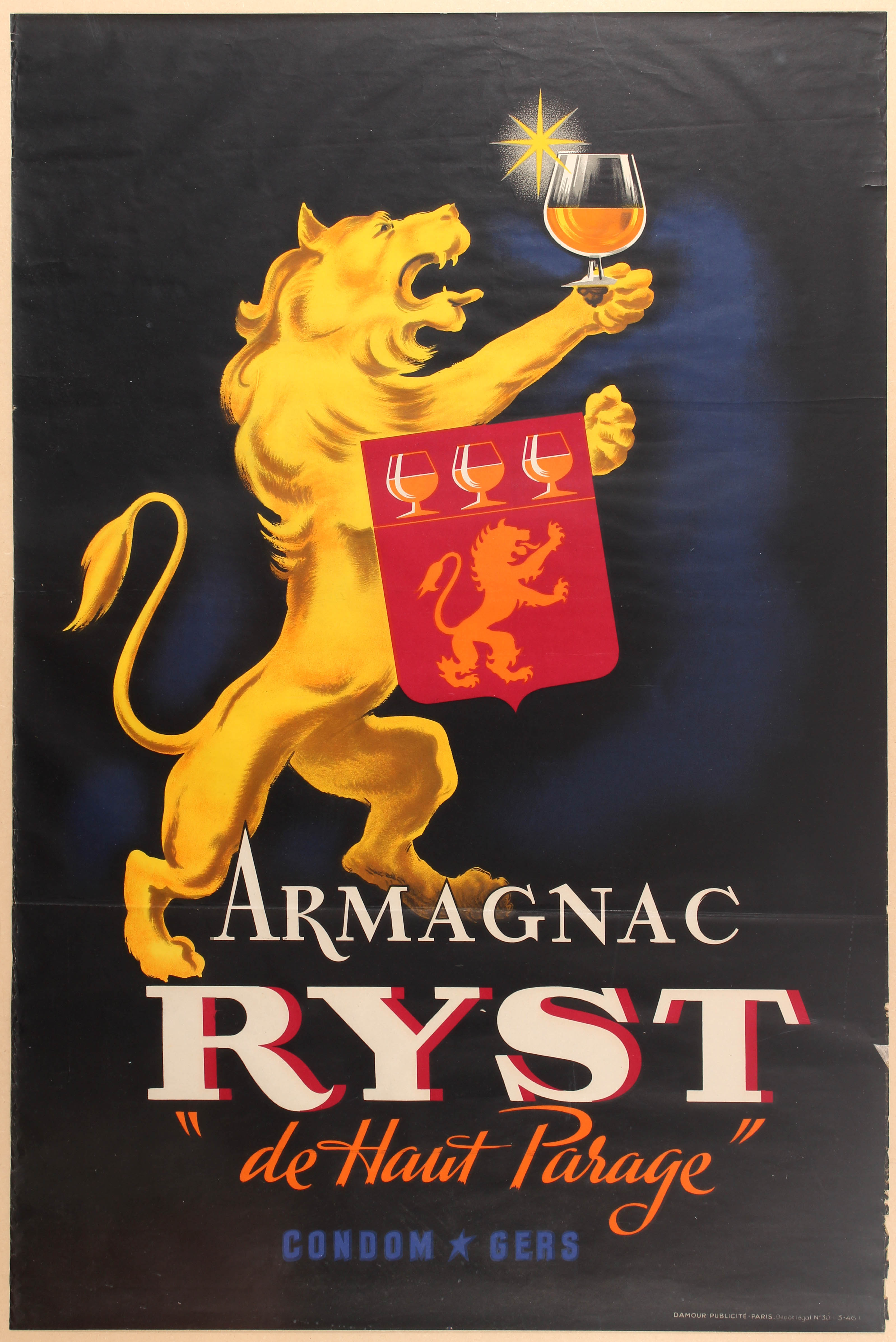 Advertising Poster Armagnac Ryst De haut parag