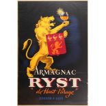 Advertising Poster Armagnac Ryst De haut parag