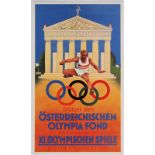 Sport Poster Olympic Games Fund Berlin 1936