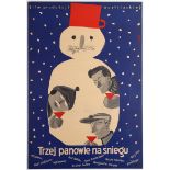 Polish Movie Poster Austrian film Three Men in the Snow