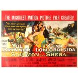 Movie Poster Solomon and Sheba Directed by King Vidor Starring Yul Brynner and Gina Lollobrigida