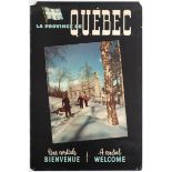 Ski Travel Poster The Province of Quebec A cordial Welcome
