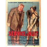 Movie Poster for the French Film Service de Nuit Directed by Henri Frescourt