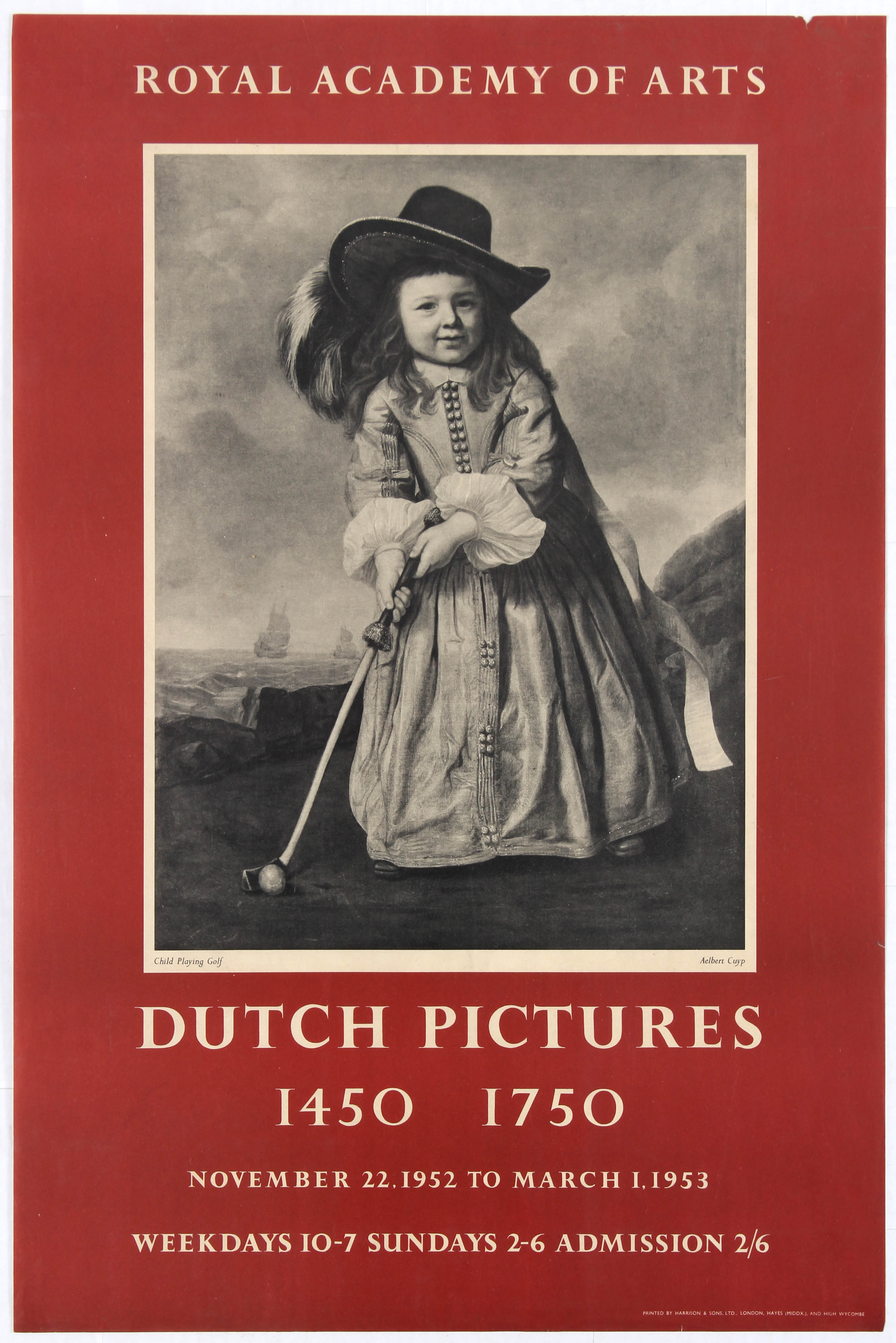 Advertising Poster Royal Academy of Arts Dutch Pictures 1450 1750