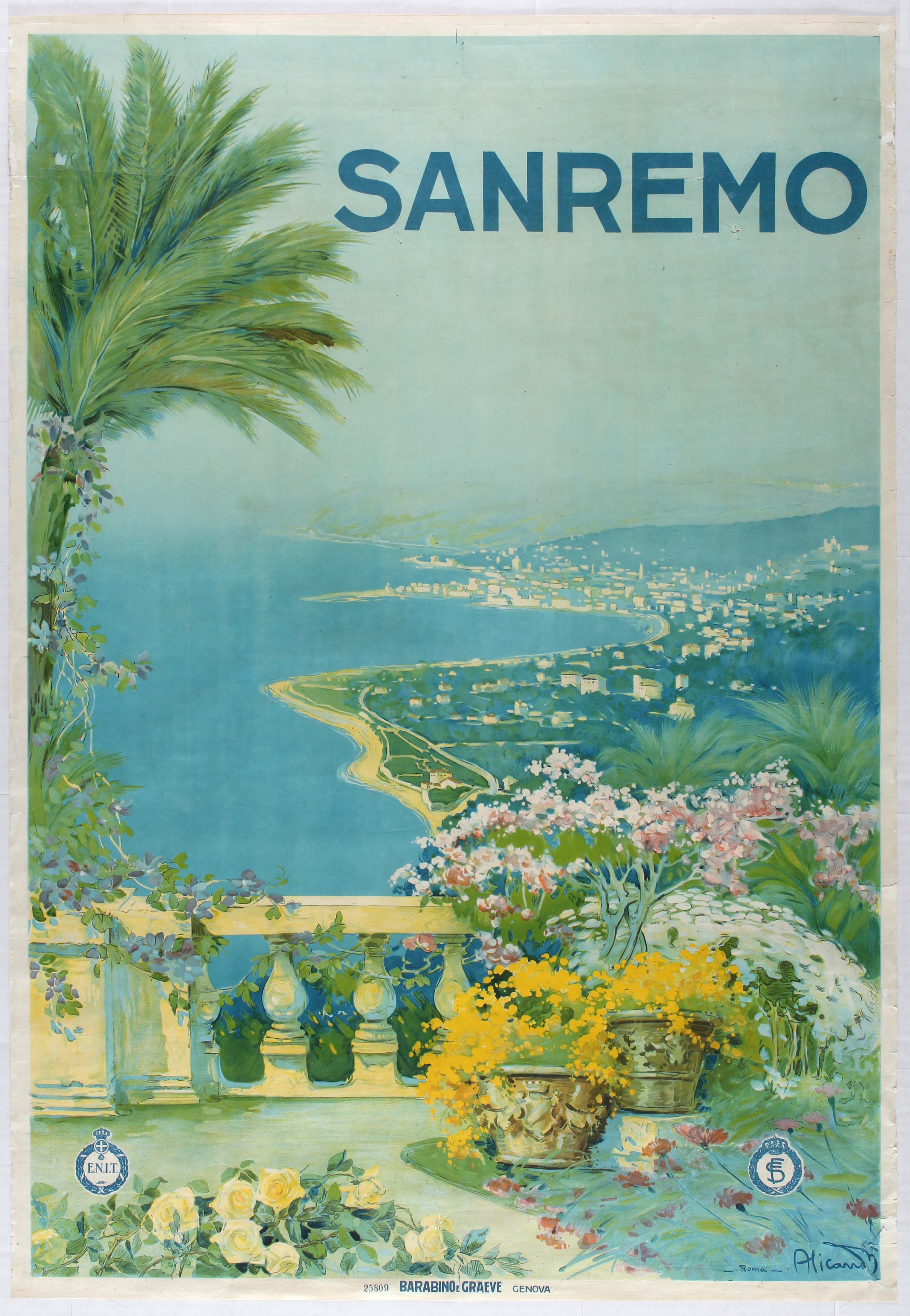 Travel Poster Sanremo ENIT
