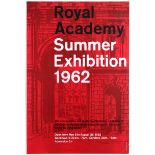 Advertising Poster Royal Academy Summer Exhibition 1962.