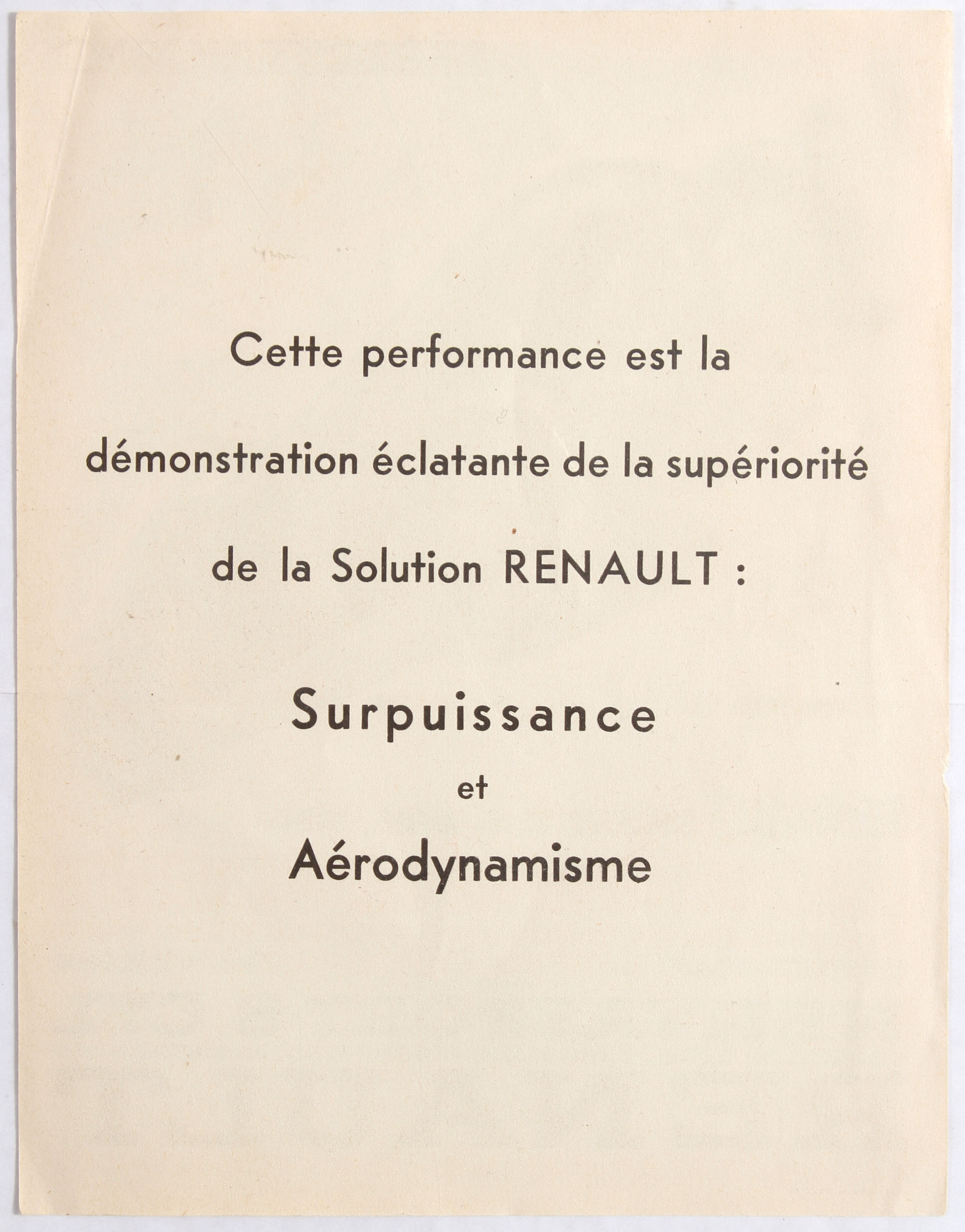 Advertising Poster for Renault Renault takes the 48 hours World Record. - Image 2 of 2