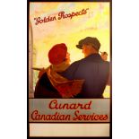 Travel Poster Immigration Canada Golden Prospects Cunard Line