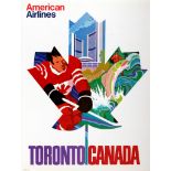 Travel Poster Toronto Canada American Airlines