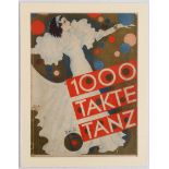 Art Deco German Music Sheet Cover 1000 Takte Tanz