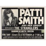 Punk Music Advertising Poster Patti Smith The Stranglers