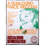 Italian Socialist Democrat Political Propaganda Poster