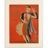 Art Deco German Music Sheet Five O'clock Tea