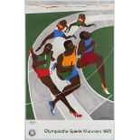 Sport Poster 1972 Munich Olympic Games Jacob Laurence Poster