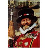 Travel Poster Britain Yeoman Warder at the Tower of London