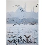 Travel Poster Istanbul A view of Suleymaniye Mosque