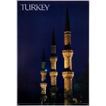 Travel Poster Turkey The Blue Mosque Istanbul