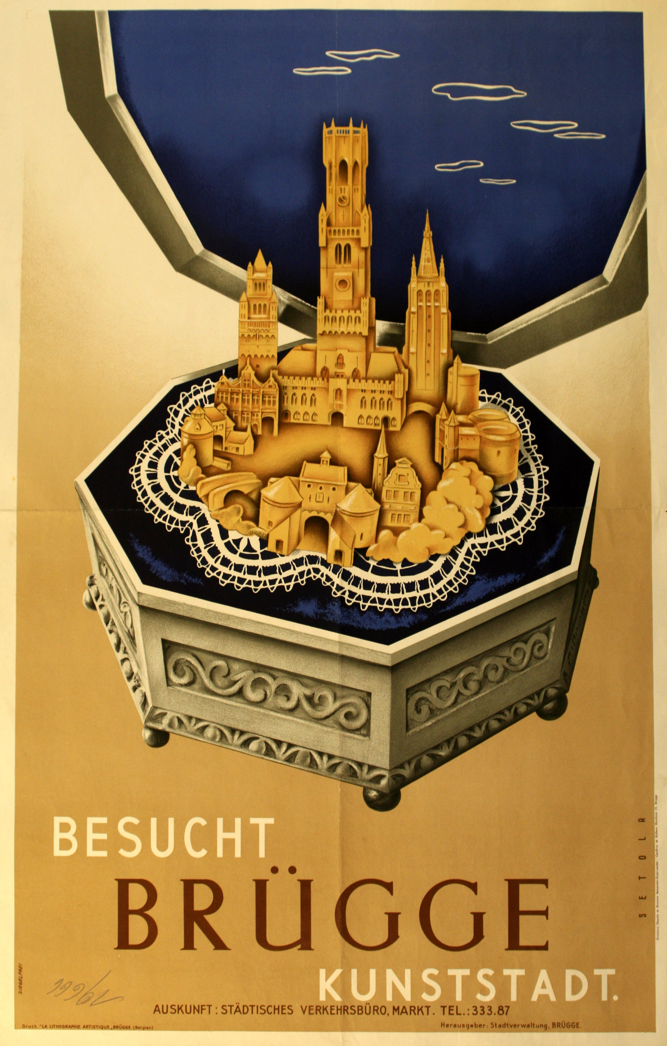 Travel Poster Visit Bruges