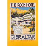 Travel Poster Gibraltar The Rock Hotel Art Deco