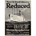 Travel Poster Munson Steamship Lines South America