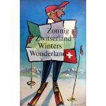 Ski Poster Switzerland Winter Wonderland