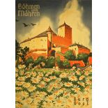 Travel Poster Bohemia and Moravia, Kost Castle