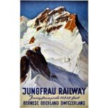 Ski Poster Jungfrau Railway Montreux Oberland Bernois