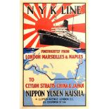 Travel Poster NYK Cruise Line London China Japan