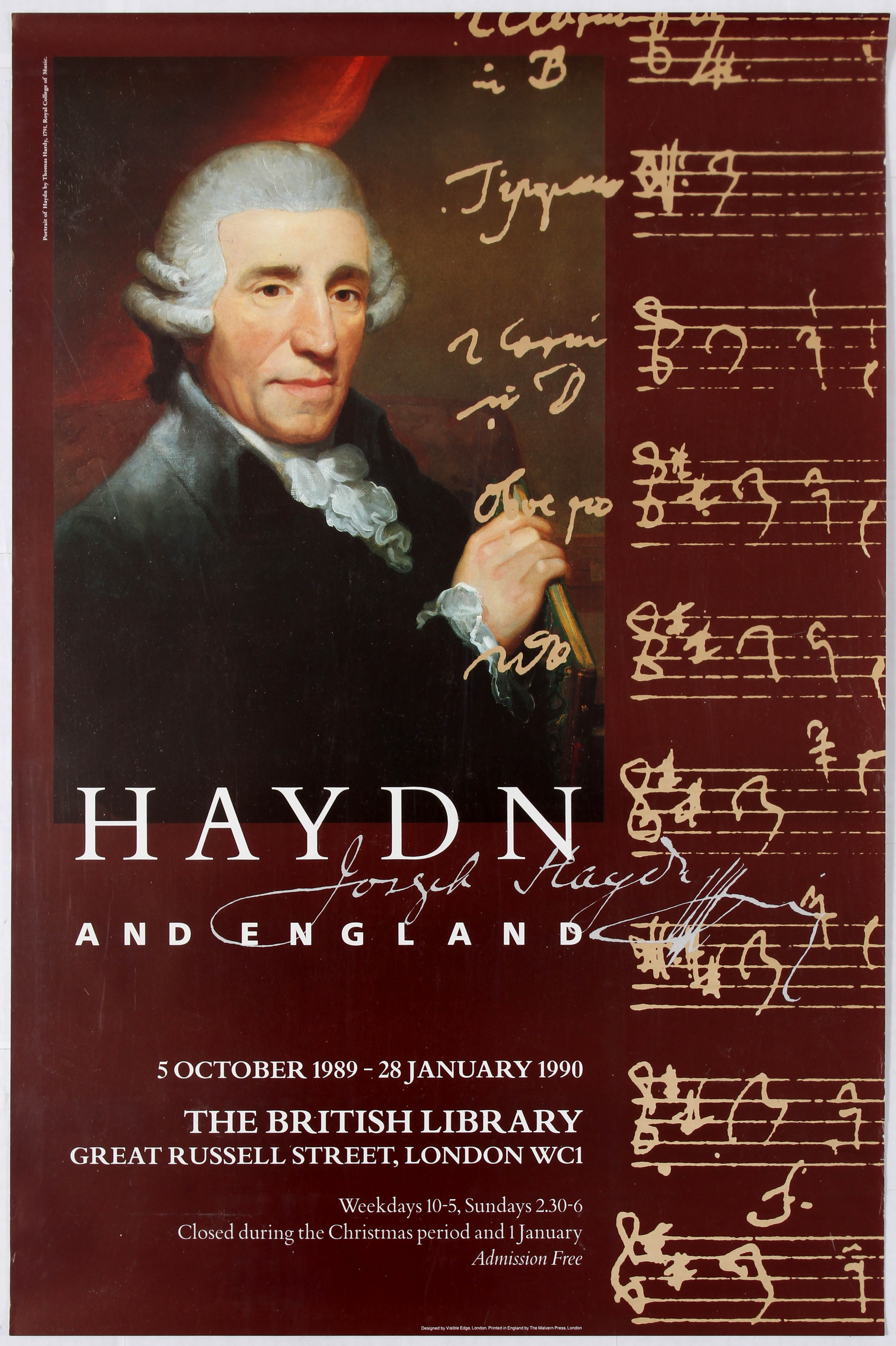 5 Advertising Posters Books British Library Bookbinding Haydn - Image 2 of 5