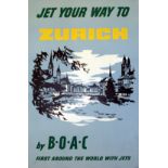 Travel Poster Zurich by BOAC