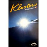 Ski Poster Klosters Skiing Switzerland