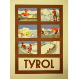 Ski Poster Tyrol Winter Sports
