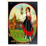 Advertising Poster Amaro Valsesia Alcohol Italy