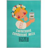 Advertising Poster Sweetened Condensed Milk Buy Sweetened Condensed Milk made in the Soviet Union