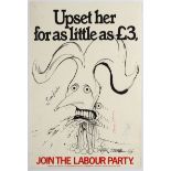 UK Political Poster Thatcher Labour Party Ralph Steadman