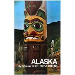 Travel Poster Alaska Fly There on Northwest Orient