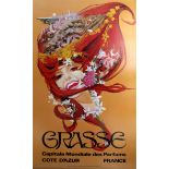 Travel Poster Grasse Capitale Mondiale des Parfums